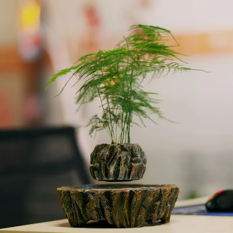 Bonsai Vertical Garden - กระถางเรซิ่นลอยได้ด้วยแม่เหล็กไฟฟ้า HCNT สำหรับตกแต่งสวนแนวตั้งในบ้านและนอกบ้าน ขนาด 12-15 มม.