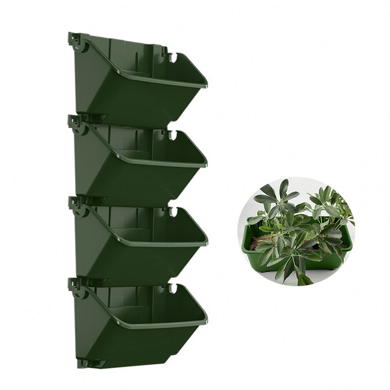 Bonsai Vertical Garden - กระถางต้นไม้พลาสติกแบบใหม่สำหรับสวน กระถางต้นไม้แบบรดน้ำเองได้ กระถางแขวนผนังแนวตั้งสำหรับปลูกไม้อวบน้ำ กระถางปลูกต้นไม้แบบซ้อนได้สำหรับแขวนผนัง