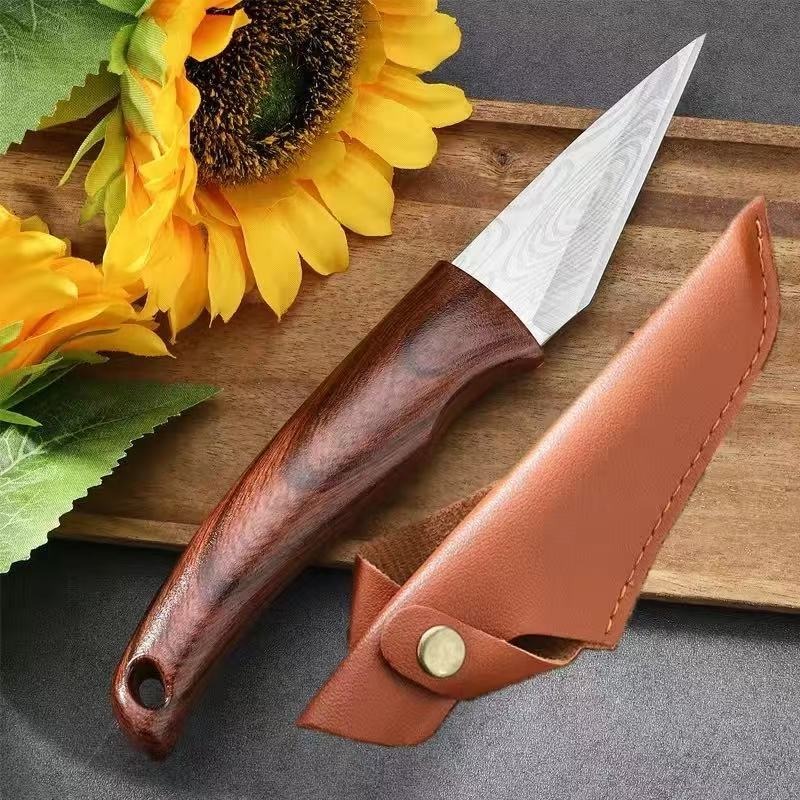Concave Branch Cutter - มีดจับไม้พร้อมเปลือกหนัง เหมาะสําหรับการปลูกถ่ายสวน/แกะออก ฯลฯ เครื่องมือทํามือทําสวนด้ามไม้เนื้อแข็ง