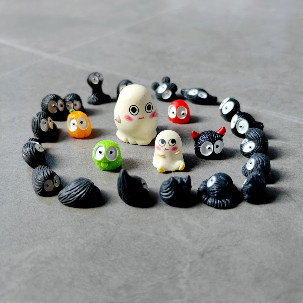 8 PC Mini ตลกน่ารักสีดําสีฟ้าห - Bonsai Garden Mini บทวิจารณ์และราคา