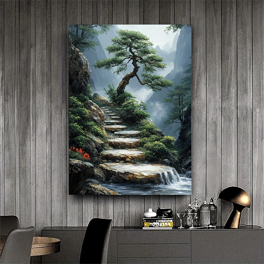 งานศิลปะบนผืนผ้าใบสวนเซนที่มีต - Bonsai Vertical Garden บทวิจารณ์และราคา