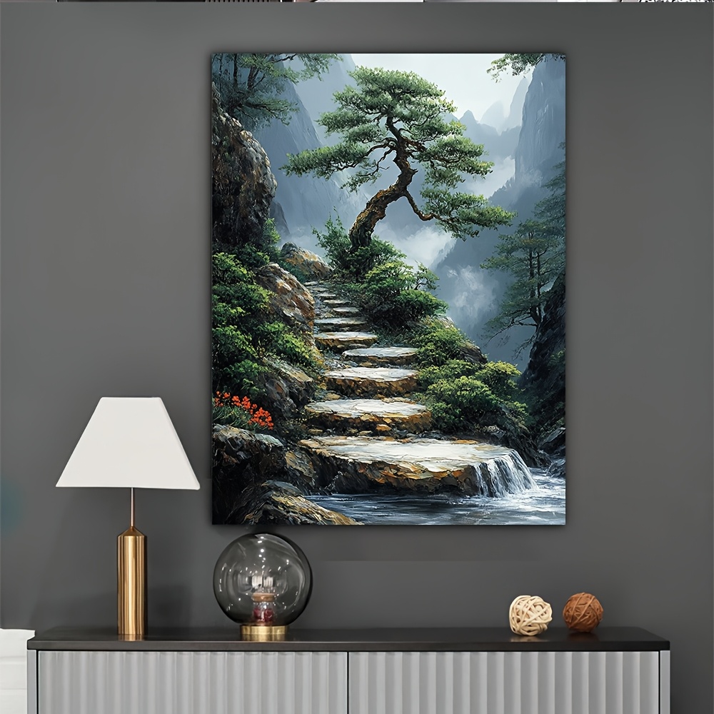 งานศิลปะบนผืนผ้าใบสวนเซนที่มีต - Bonsai Vertical Garden บทวิจารณ์และราคา