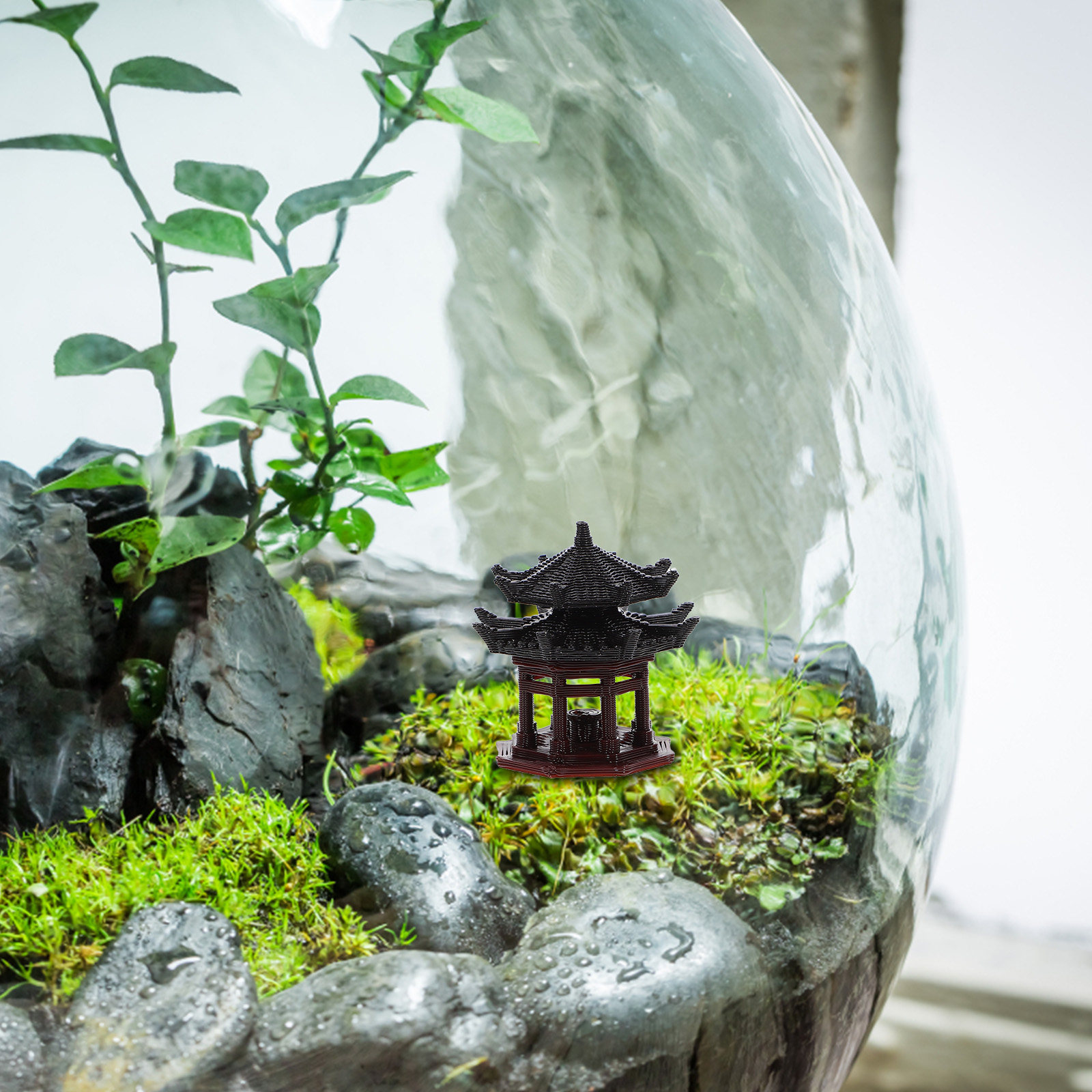 รูปปั้นศาลาจิ๋ว สไตล์จีน สำหรั - Bonsai Garden Zen บทวิจารณ์และราคา