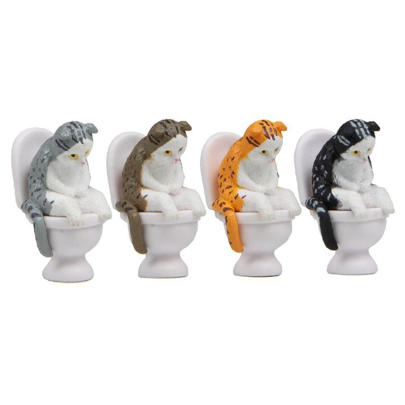 [J] โมเดลแมวบนชักโครก ฟิกเกอร์ - Bonsai Garden Chinese Garden บทวิจารณ์และราคา