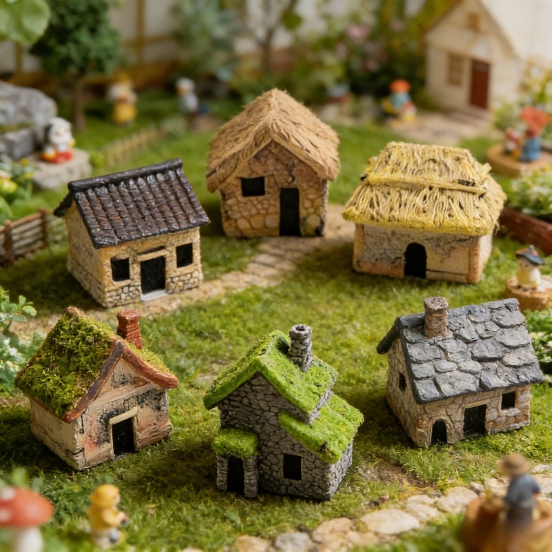 ชุดบ้านเรซินขนาดเล็ก 5 ชิ้น ทำ - Bonsai Garden Miniature บทวิจารณ์และราคา