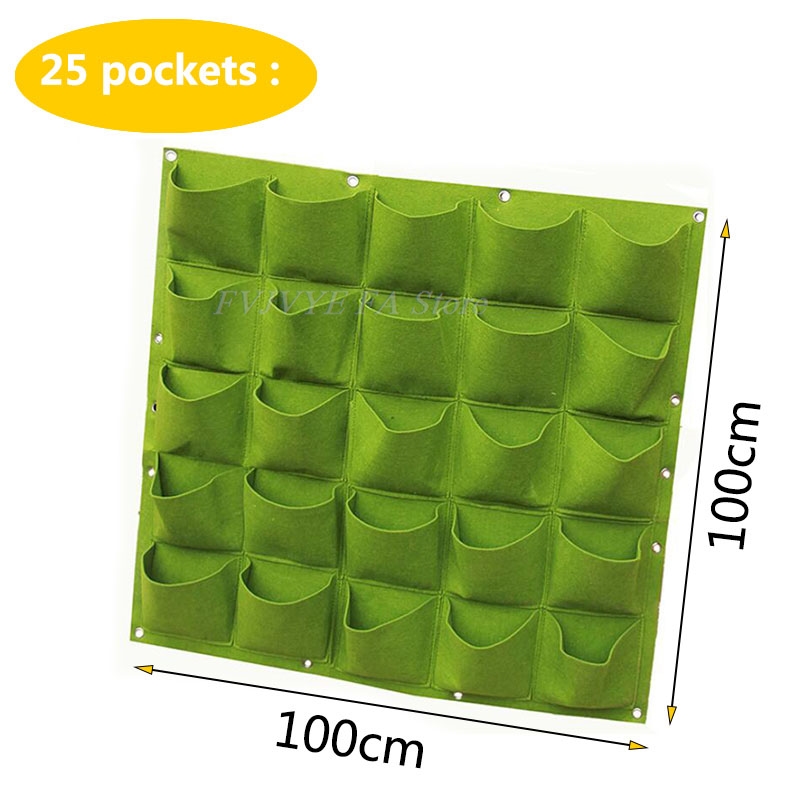 25 กระเป๋าแขวนผนังถุงปลูกกระเป - Bonsai Vertical Garden บทวิจารณ์และราคา