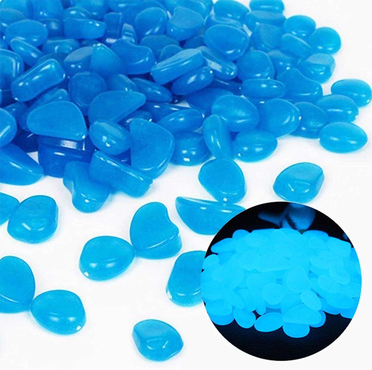 ถังปลา Rocks Glow Blue Pebbles - Bonsai Garden Zen บทวิจารณ์และราคา