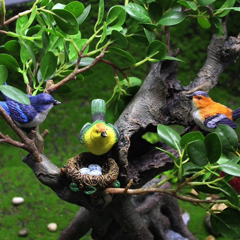 โมเดลรูปนกขนาดเล็ก 4 ชิ้น งานฝ - Bonsai Garden Europe บทวิจารณ์และราคา