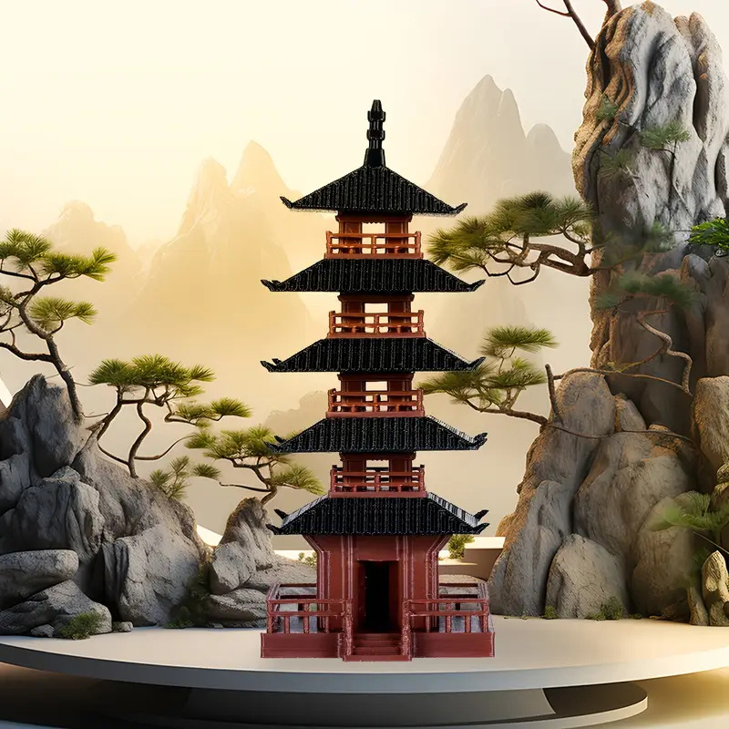 รูปปั้นเจดีย์ขนาดเล็ก โมเดลอาค - Bonsai Garden Mini บทวิจารณ์และราคา