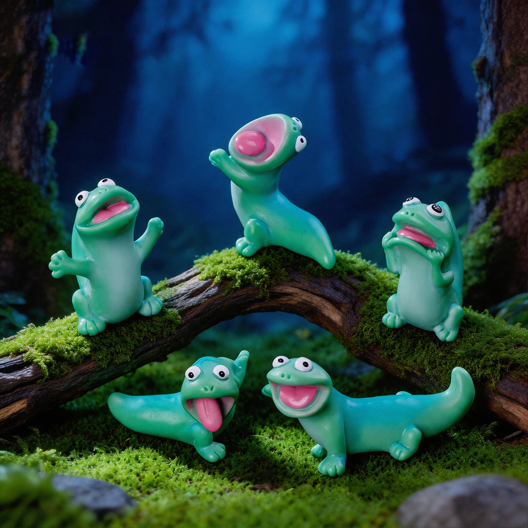 ของตกแต่งรถยนต์รูปจิ้งจกสีเขีย - Bonsai Garden Miniature บทวิจารณ์และราคา