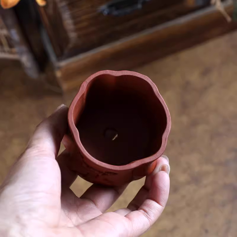 กระถางบอนไซทรายสีม่วงแกะสลักลว - Bonsai Garden Chinese Garden บทวิจารณ์และราคา