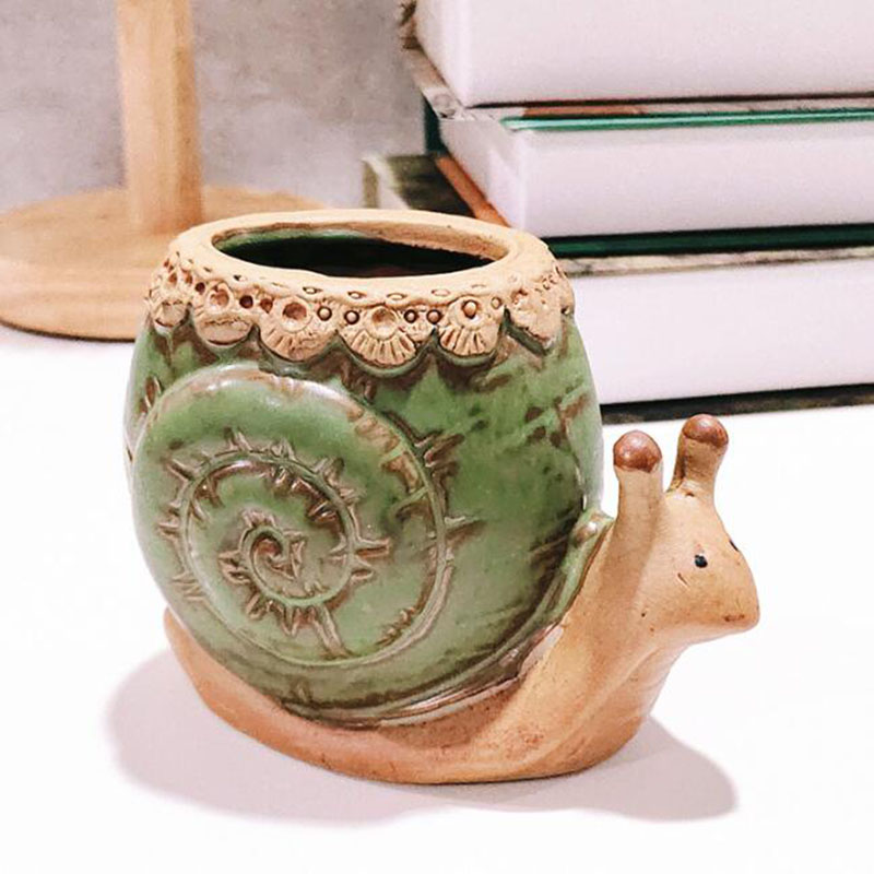 การ์ตูนเซรามิค Snail เต่าสัตว์ - Bonsai Garden Europe บทวิจารณ์และราคา